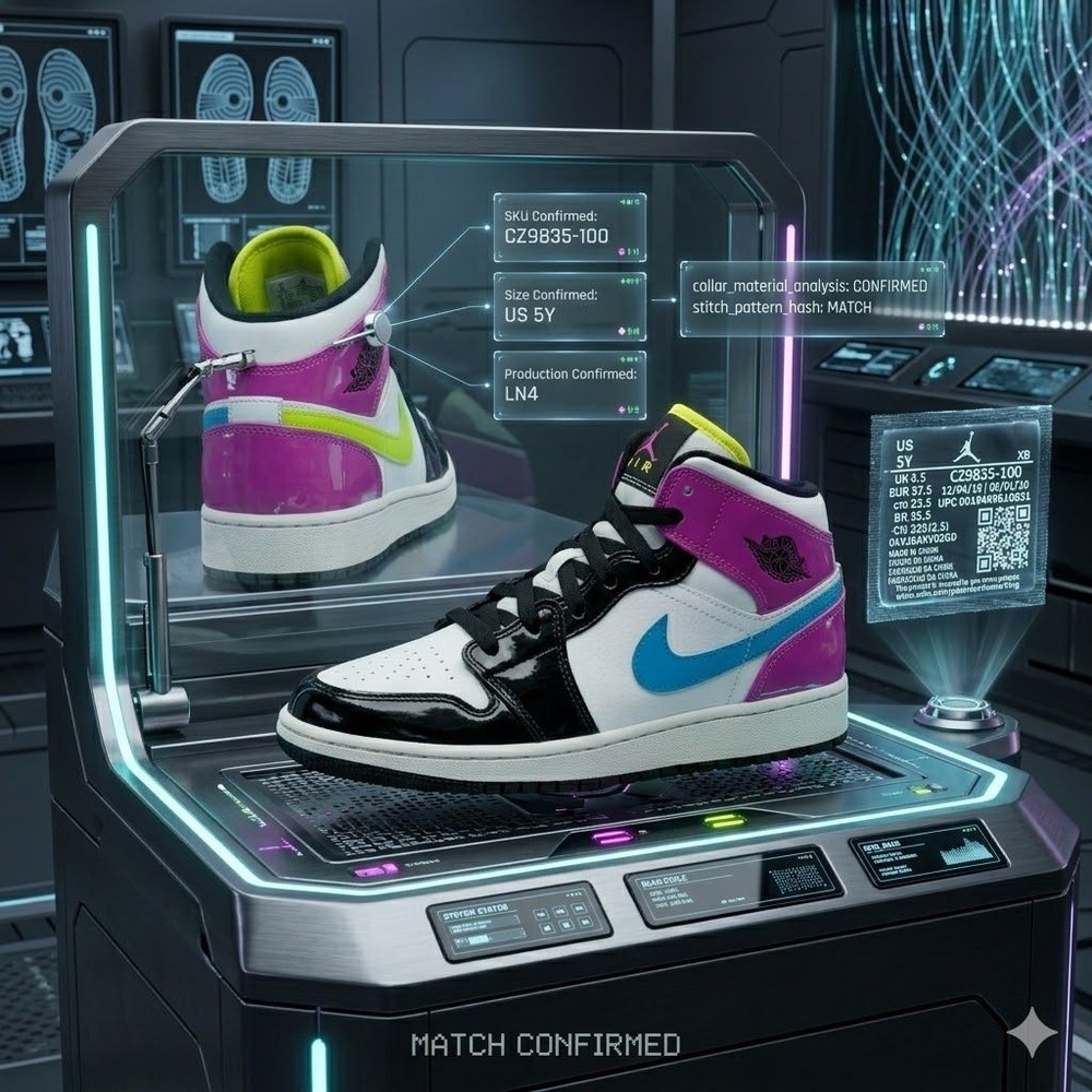Jordan 1 Mid SE Cyber Active Fuchsia CZ9835-100 Size 5Y‎ 6.5W